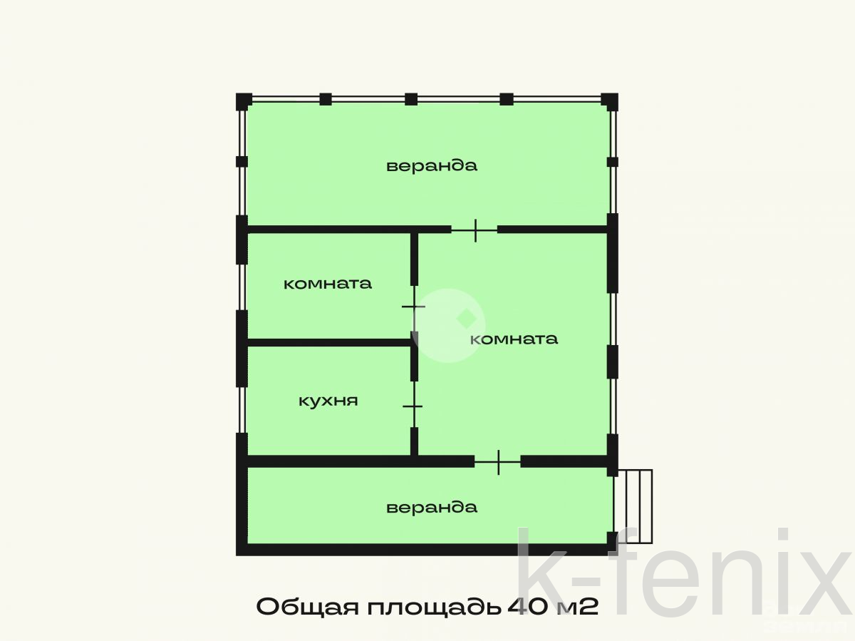 дом 40 метров, участок 6 сот